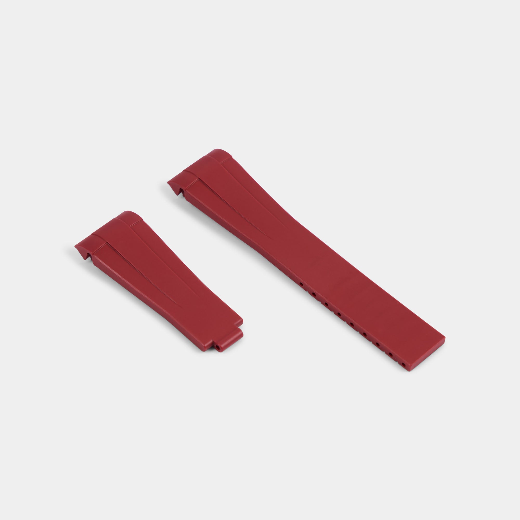 Rubber Strap For Rolex Explorer II (Rolex Clasp Fitment) - Burgundy