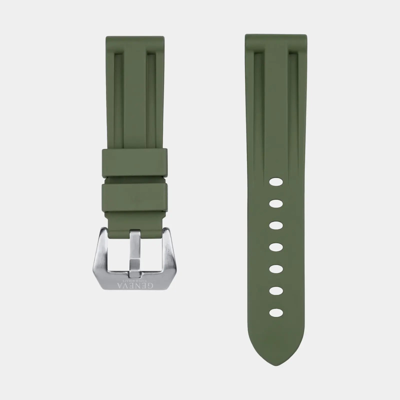 FKM Rubber Strap For Panerai Ferrari Series 44 - Forest Green Geneva Watch Straps