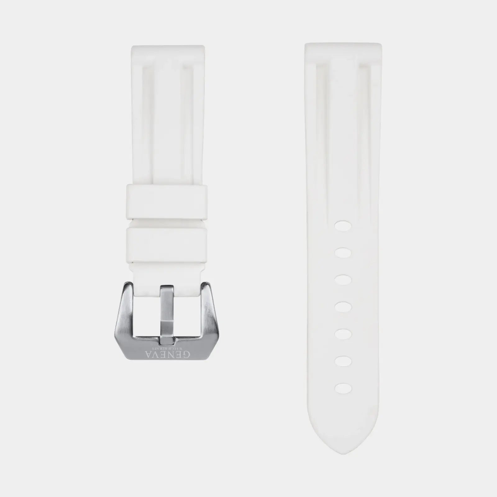 FKM Rubber Strap For Panerai Ferrari Series 44 - White Geneva Watch Straps