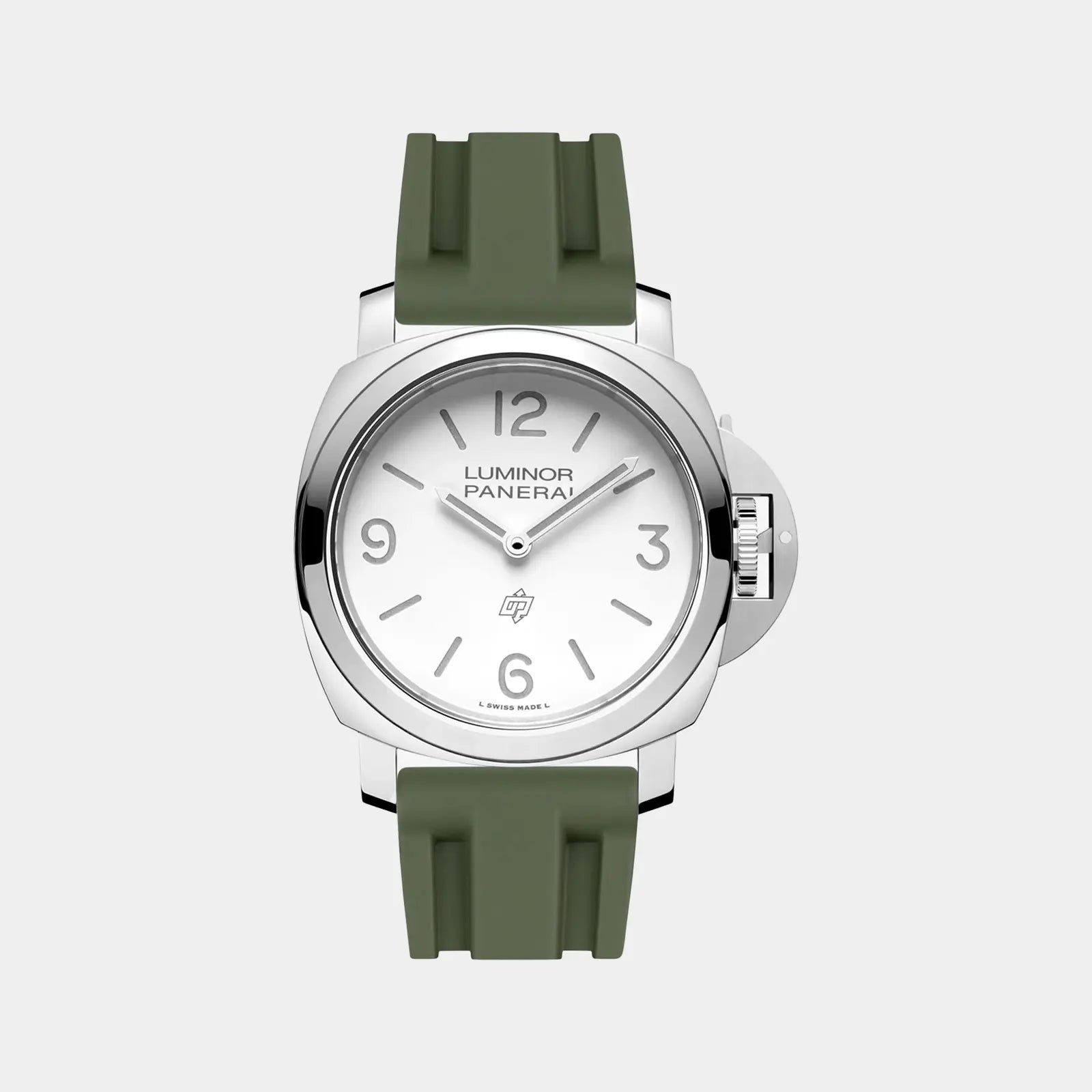 FKM Rubber Strap For Panerai Luminor 44 - Forest Green
