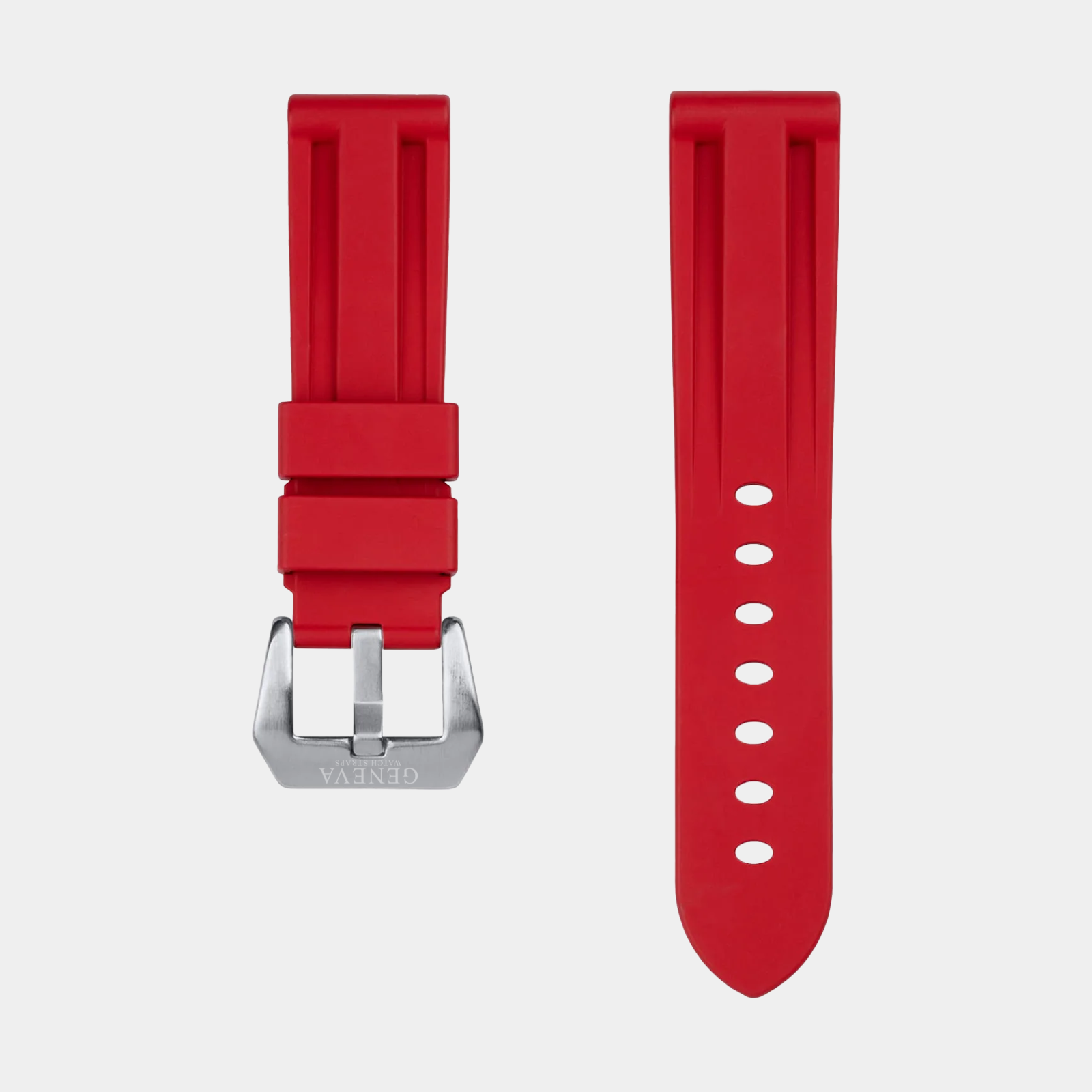 FKM Rubber Strap For Panerai Submersible 44 - Red