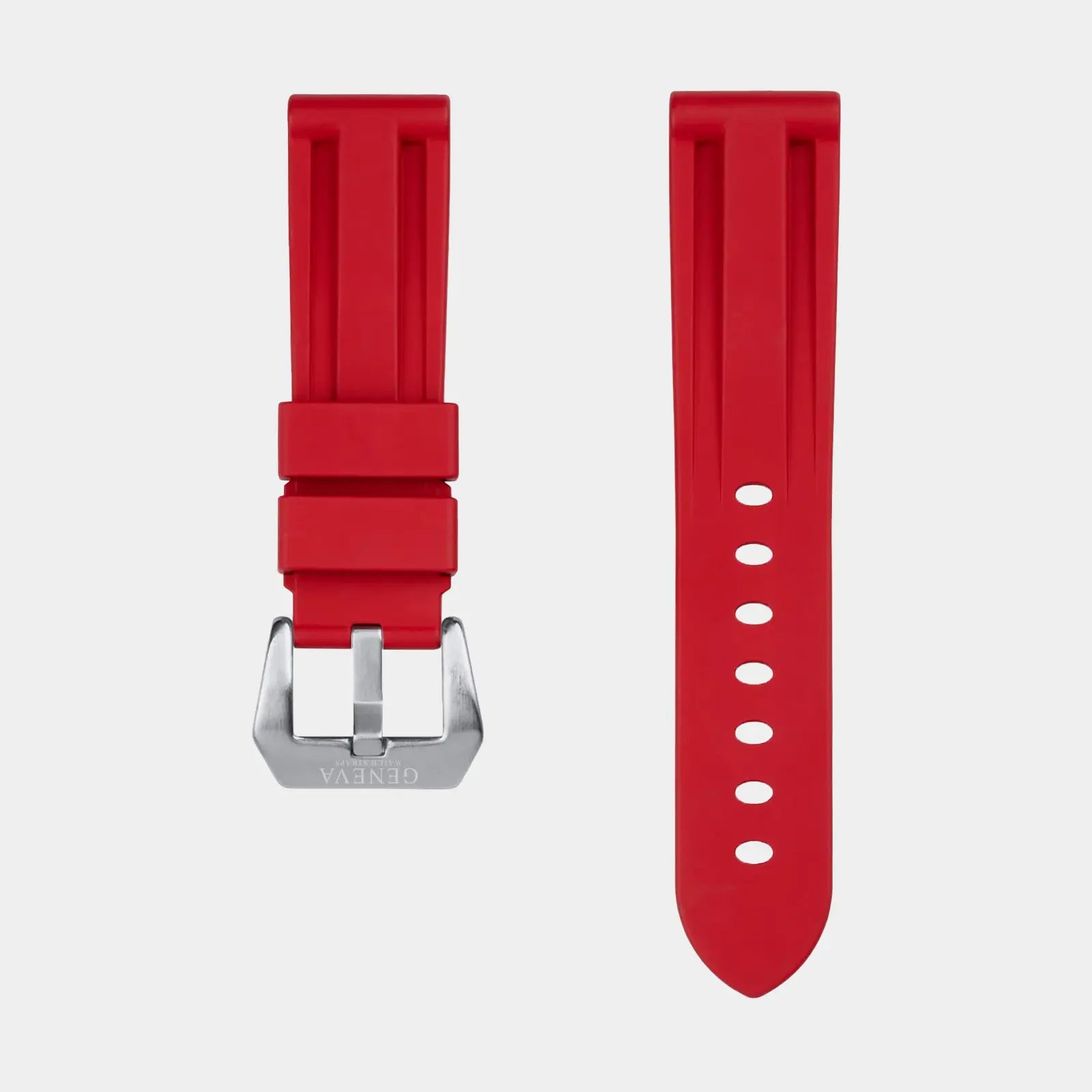 FKM Rubber Strap For Panerai Submersible 44 - Red Geneva Watch Straps