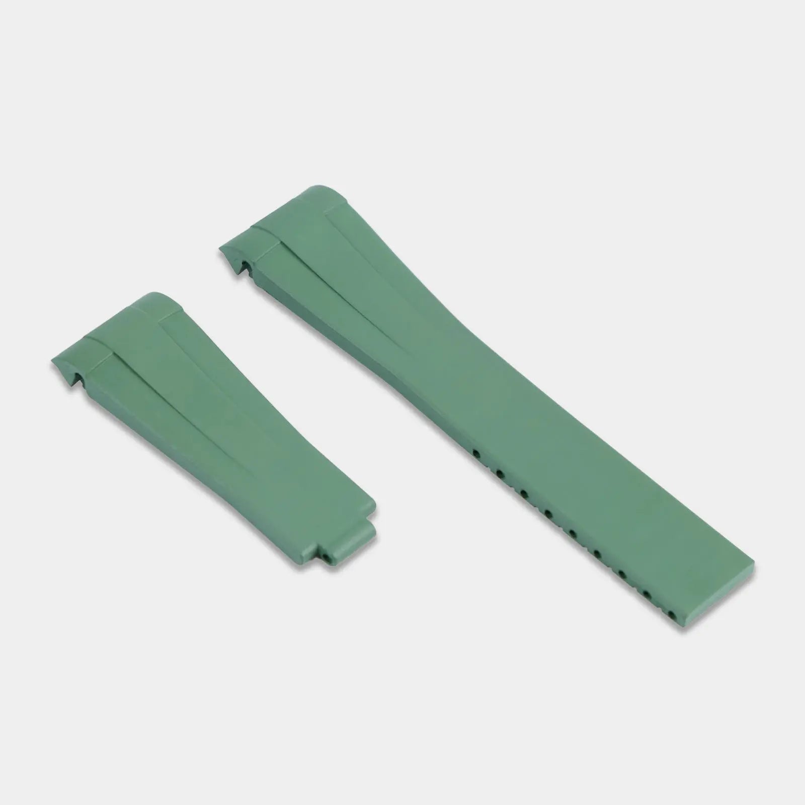 FKM Rubber Strap For Rolex Explorer II (Rolex Clasp Fitment) - Green Geneva Watch Straps