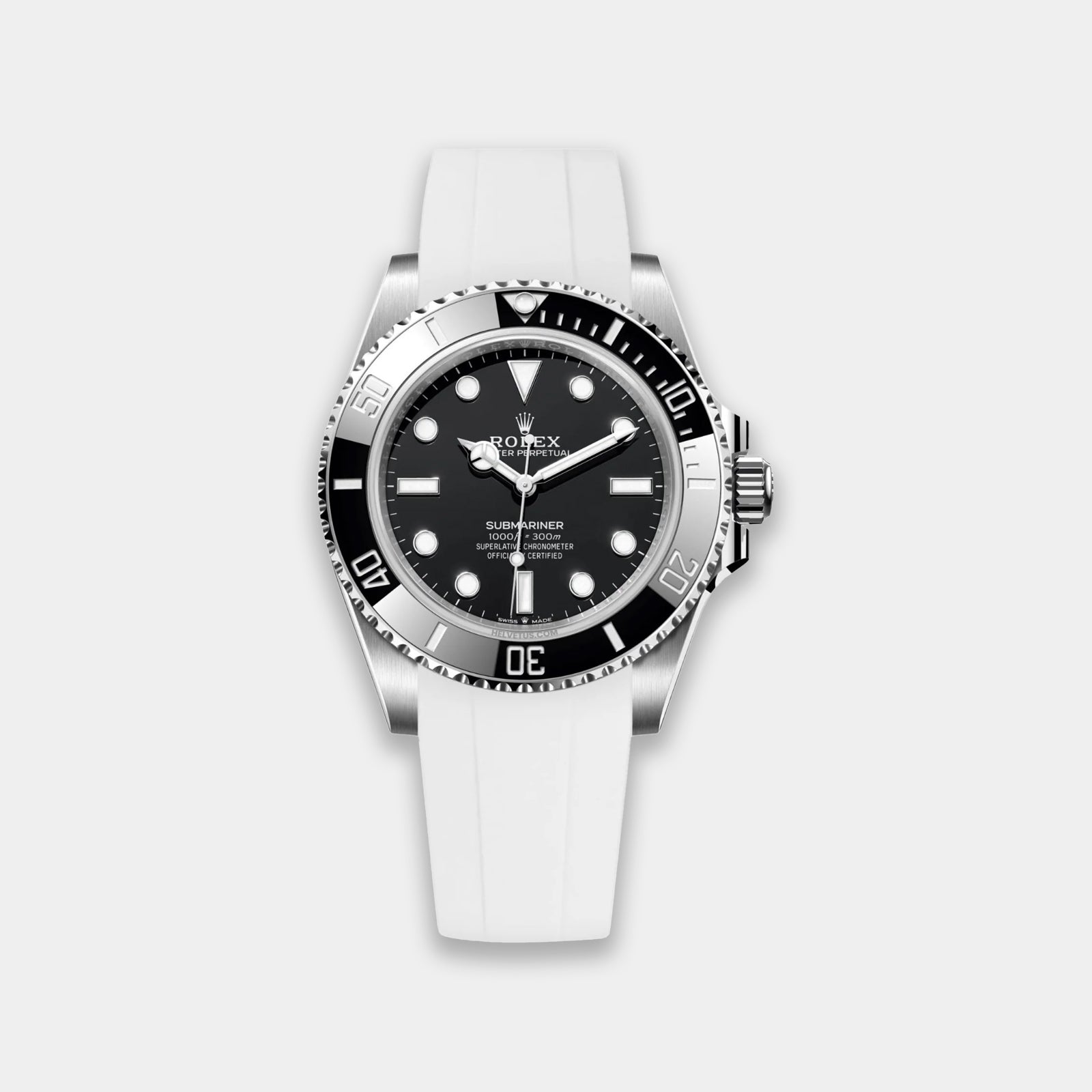 FKM Rubber Strap For Rolex Submariner 40 (GWS Buckle Fitment) - White