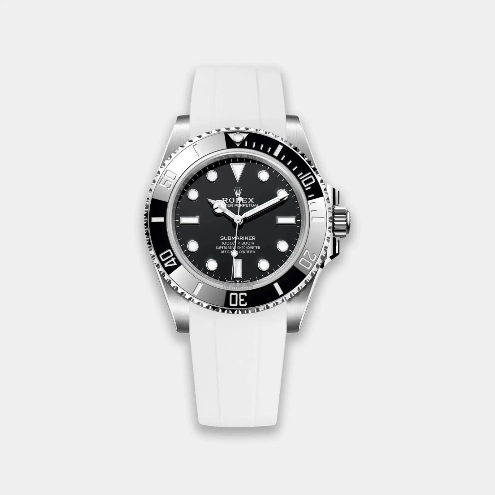 FKM Rubber Strap For Rolex Submariner 40 (GWS Buckle Fitment) - White Geneva Watch Straps