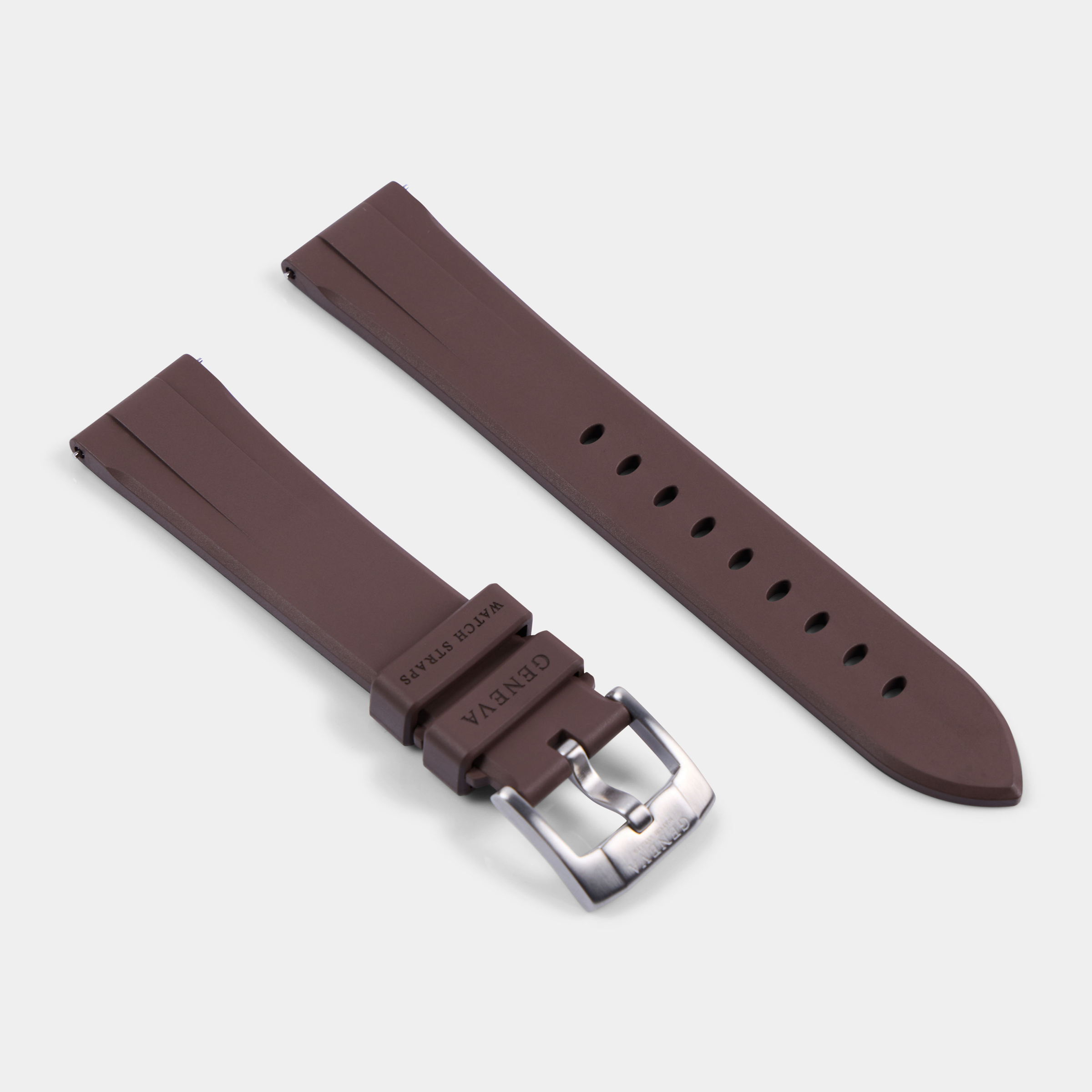 FKM Rubber Universal Strap For Rolex Submariner 40 - Brown