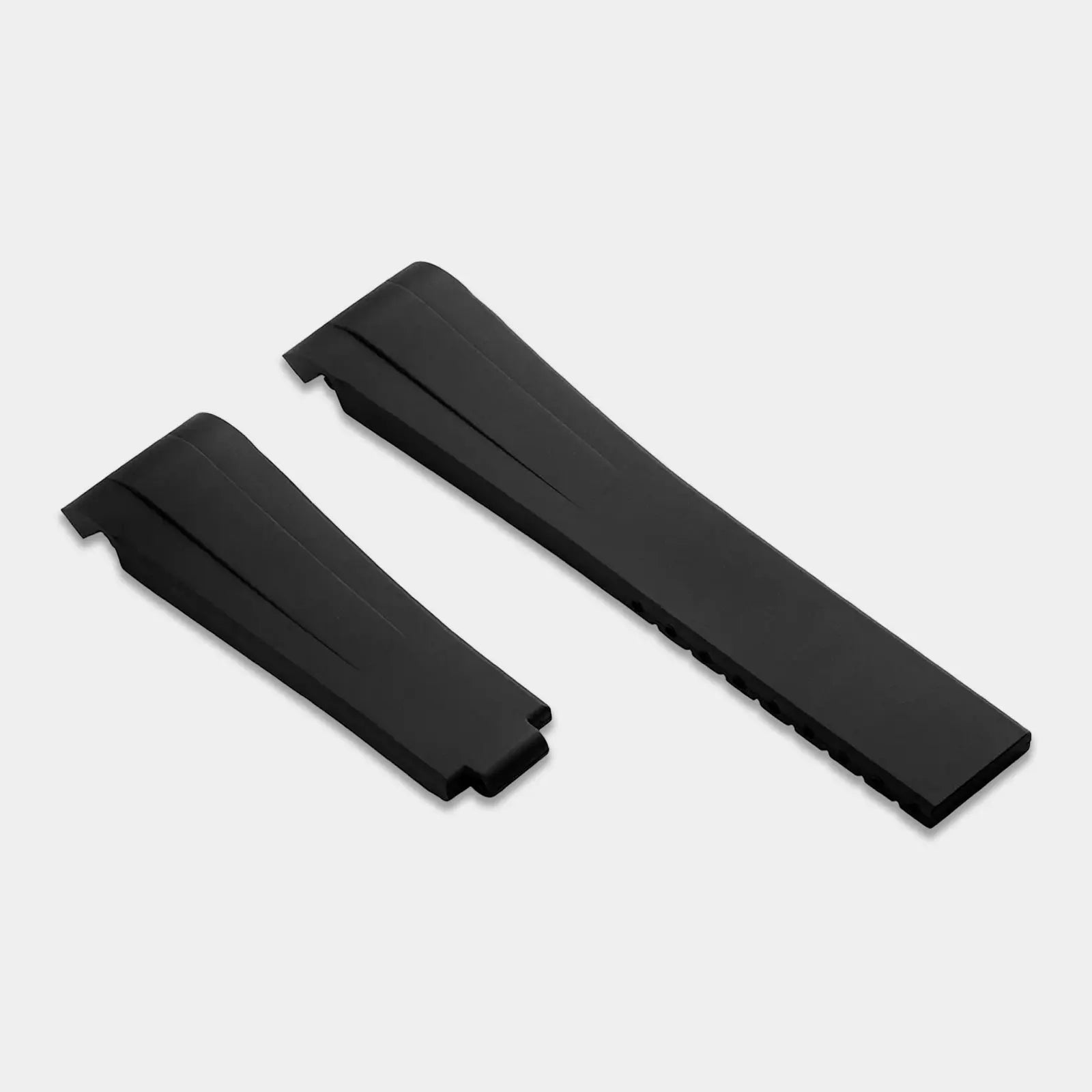 FKM Rubber Strap For Rolex Yacht-Master (Rolex Clasp Fitment) - Black Geneva Watch Straps