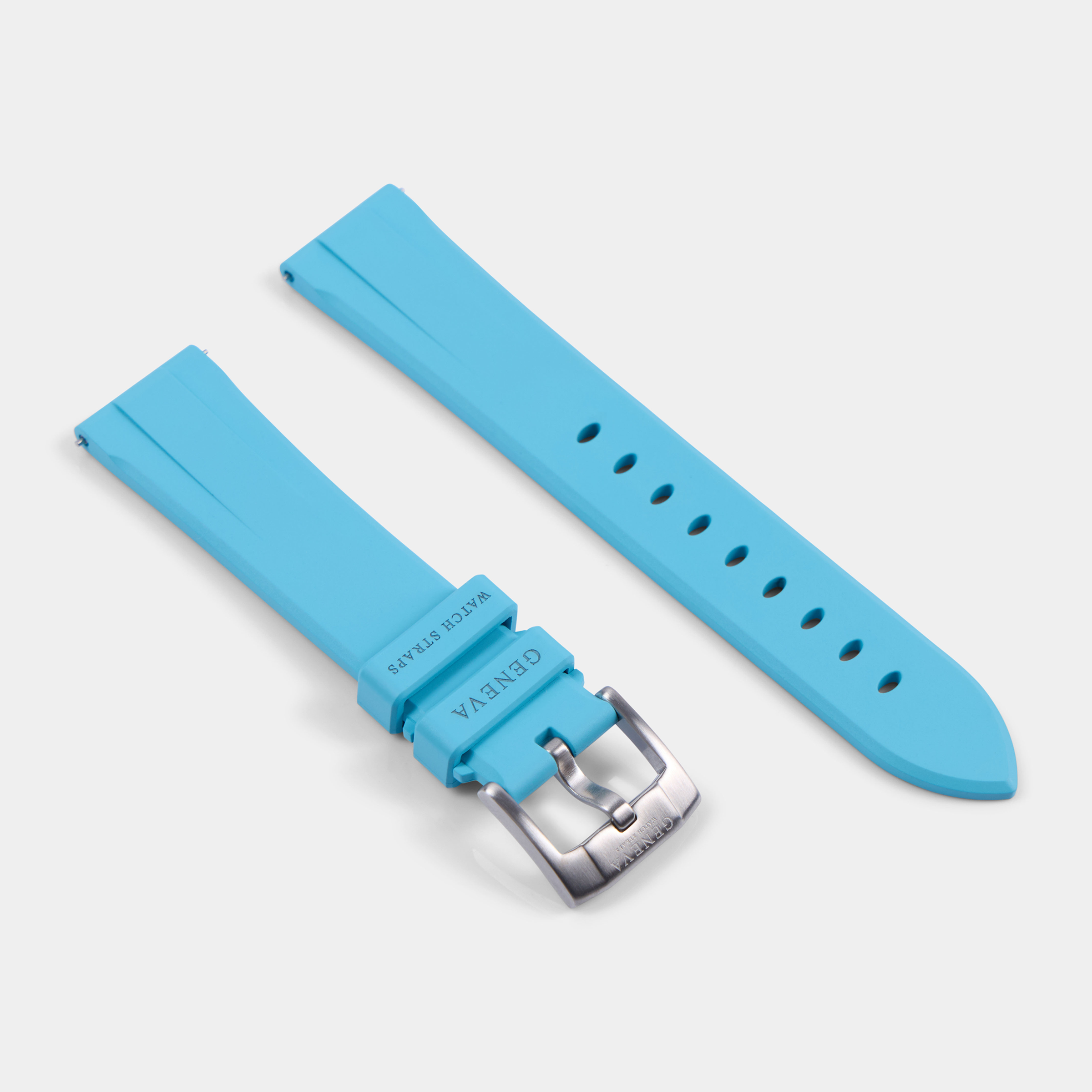 20mm Lug Width FKM Rubber Strap - Miami Blue