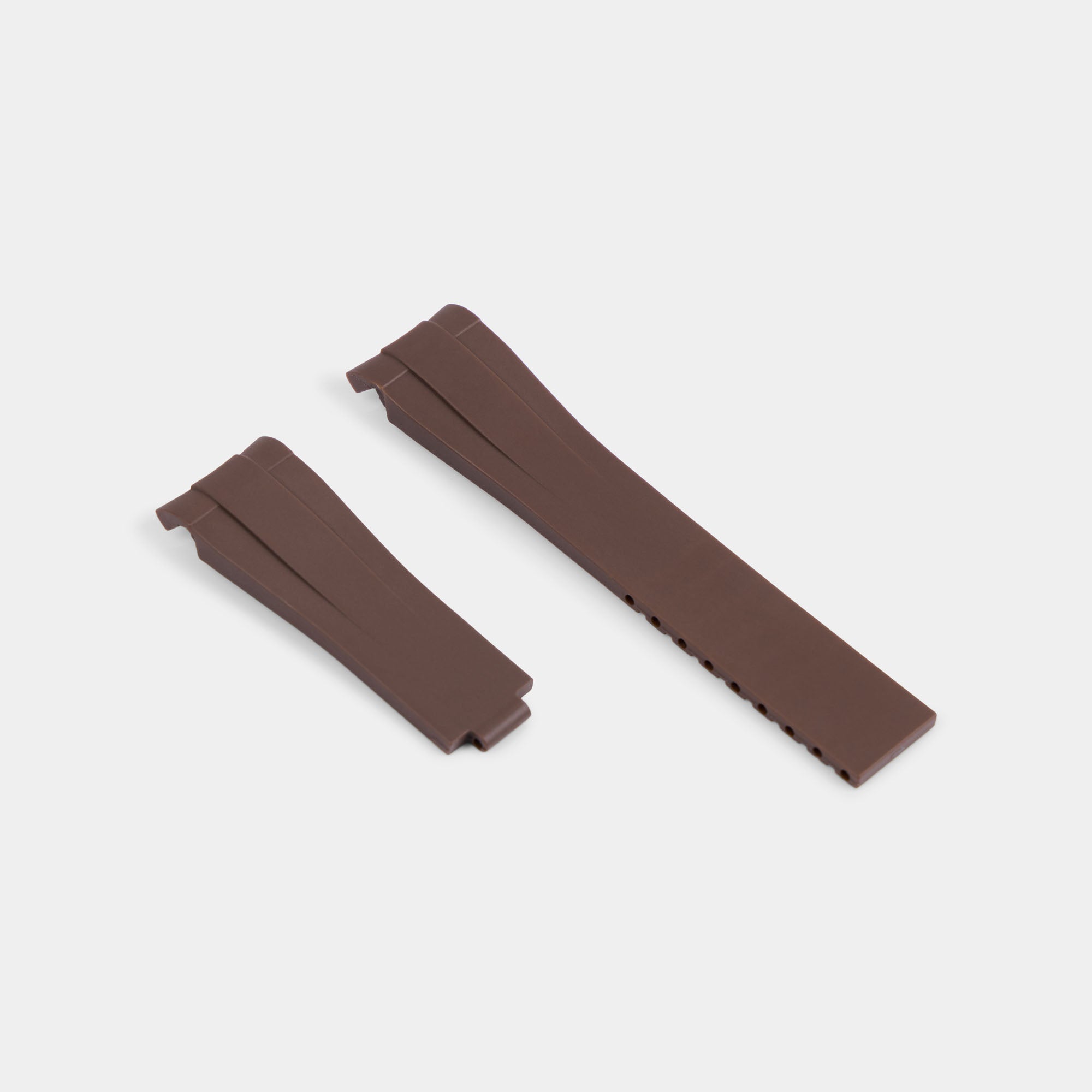 Rubber Strap For Rolex Datejust 41 - Brown (Rolex Clasp Fitment)