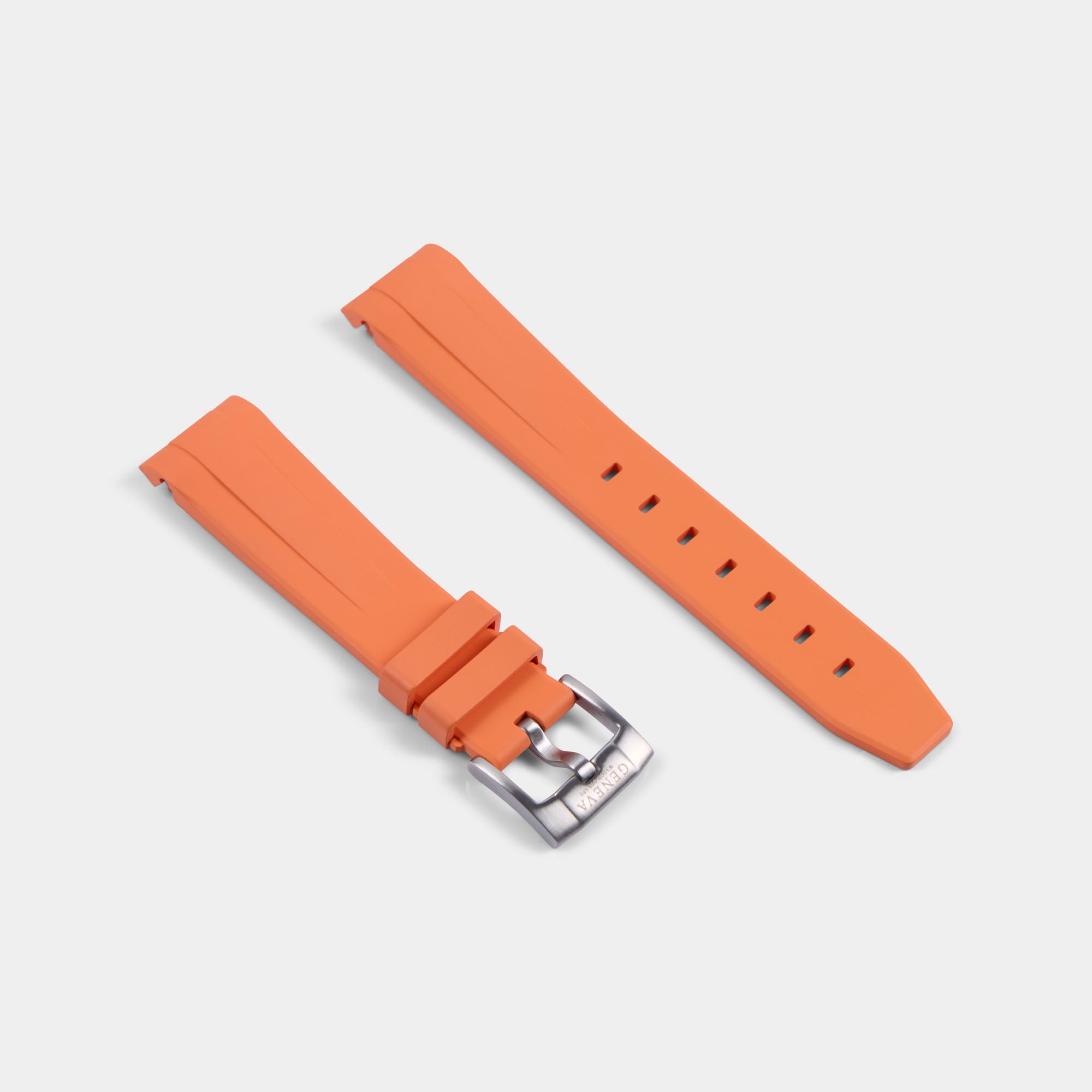 FKM Rubber Strap For Rolex Explorer II (GWS Buckle Fitment) - Orange