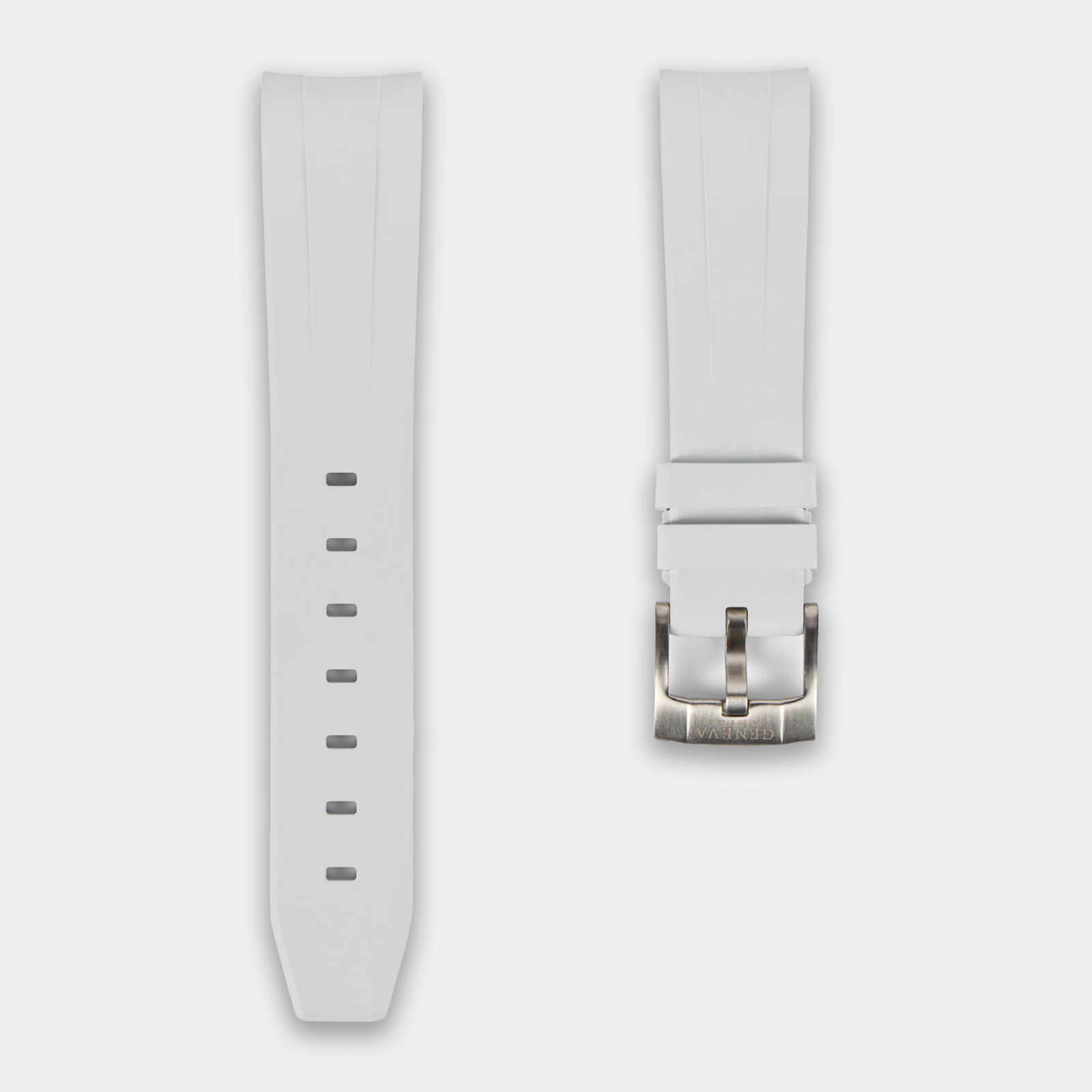 FKM Rubber Watch Strap For Omega X Swatch Moonswatch - White