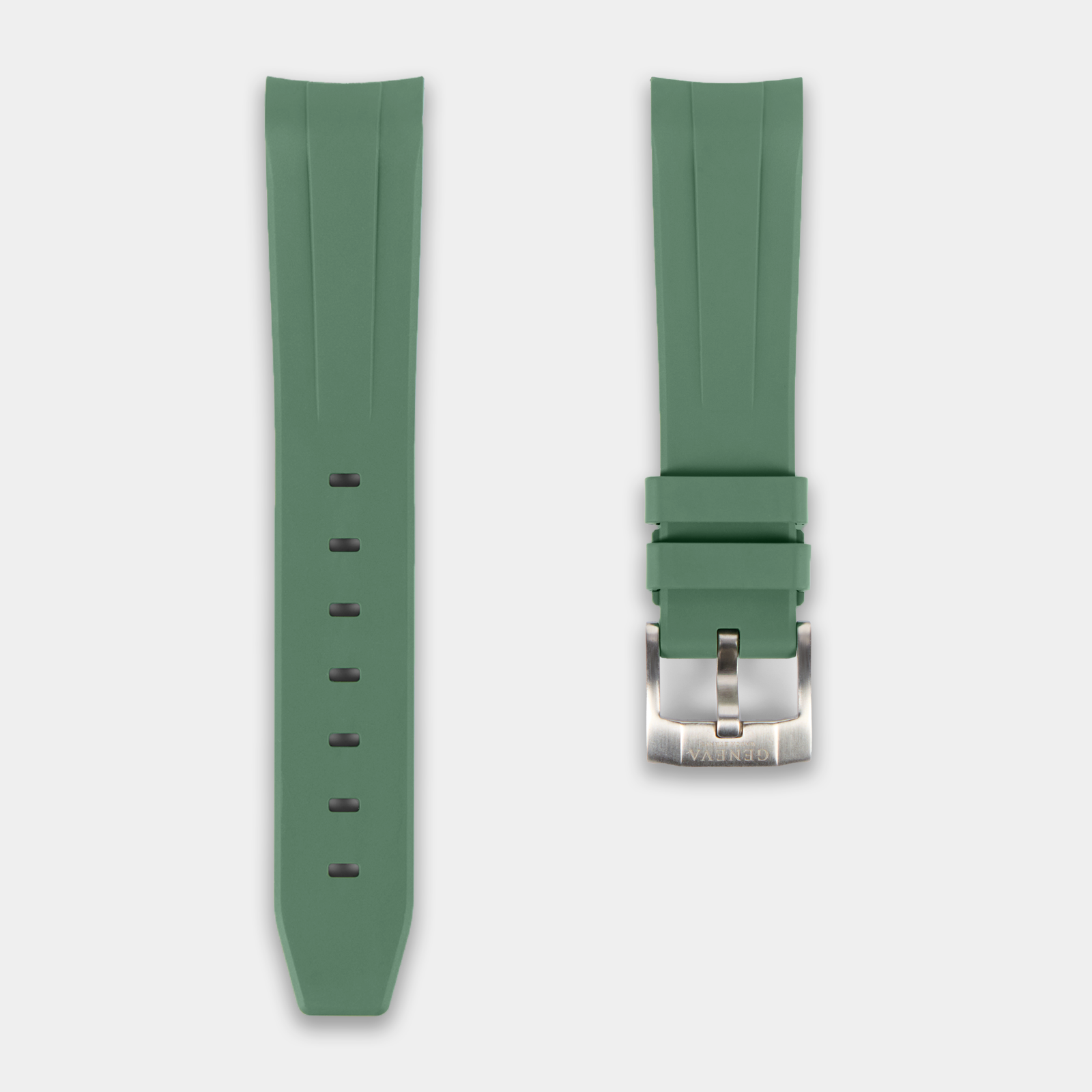FKM Rubber Strap For Omega Speedmaster Integrated End - Green