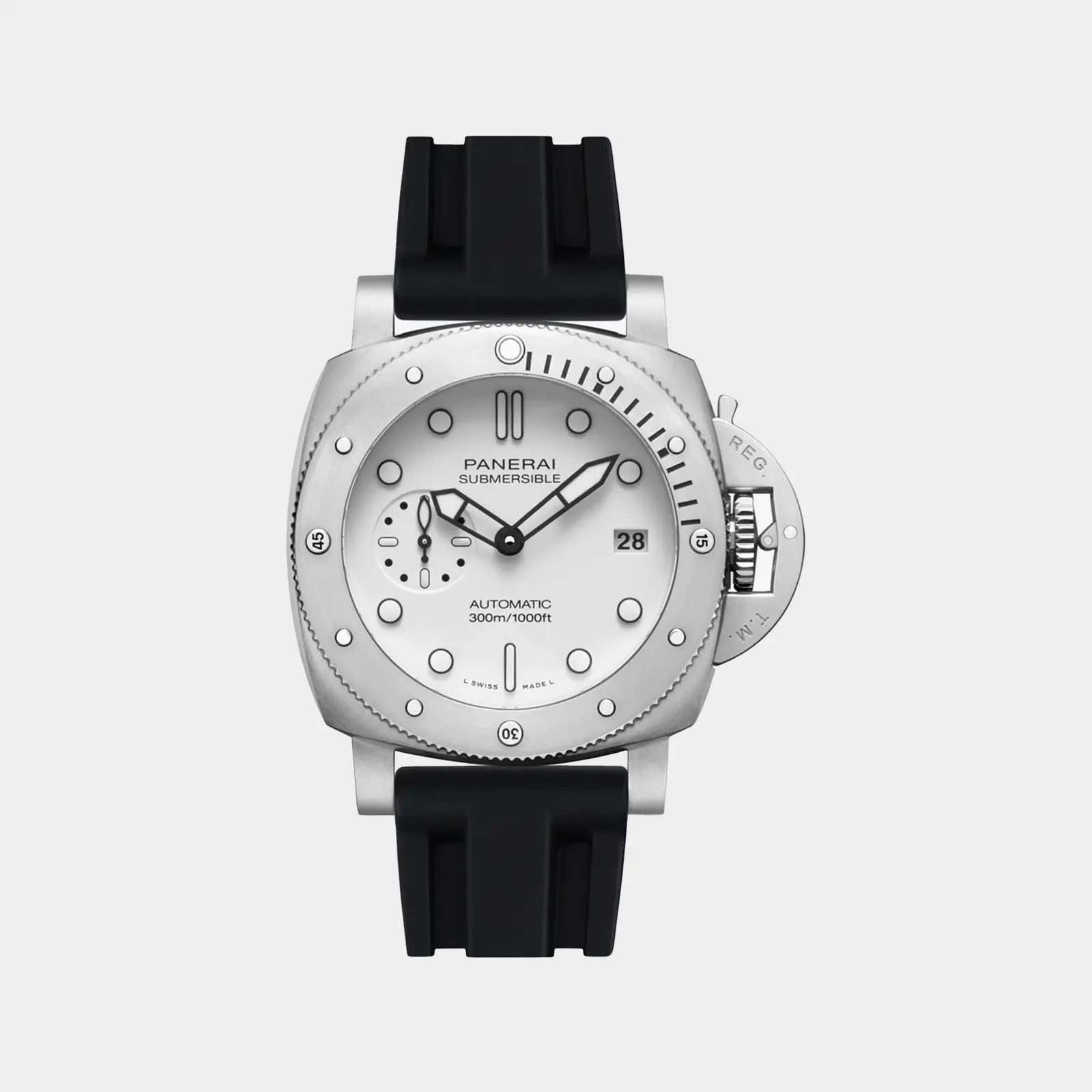 FKM Rubber Strap For Panerai Submersible 44 -  Black