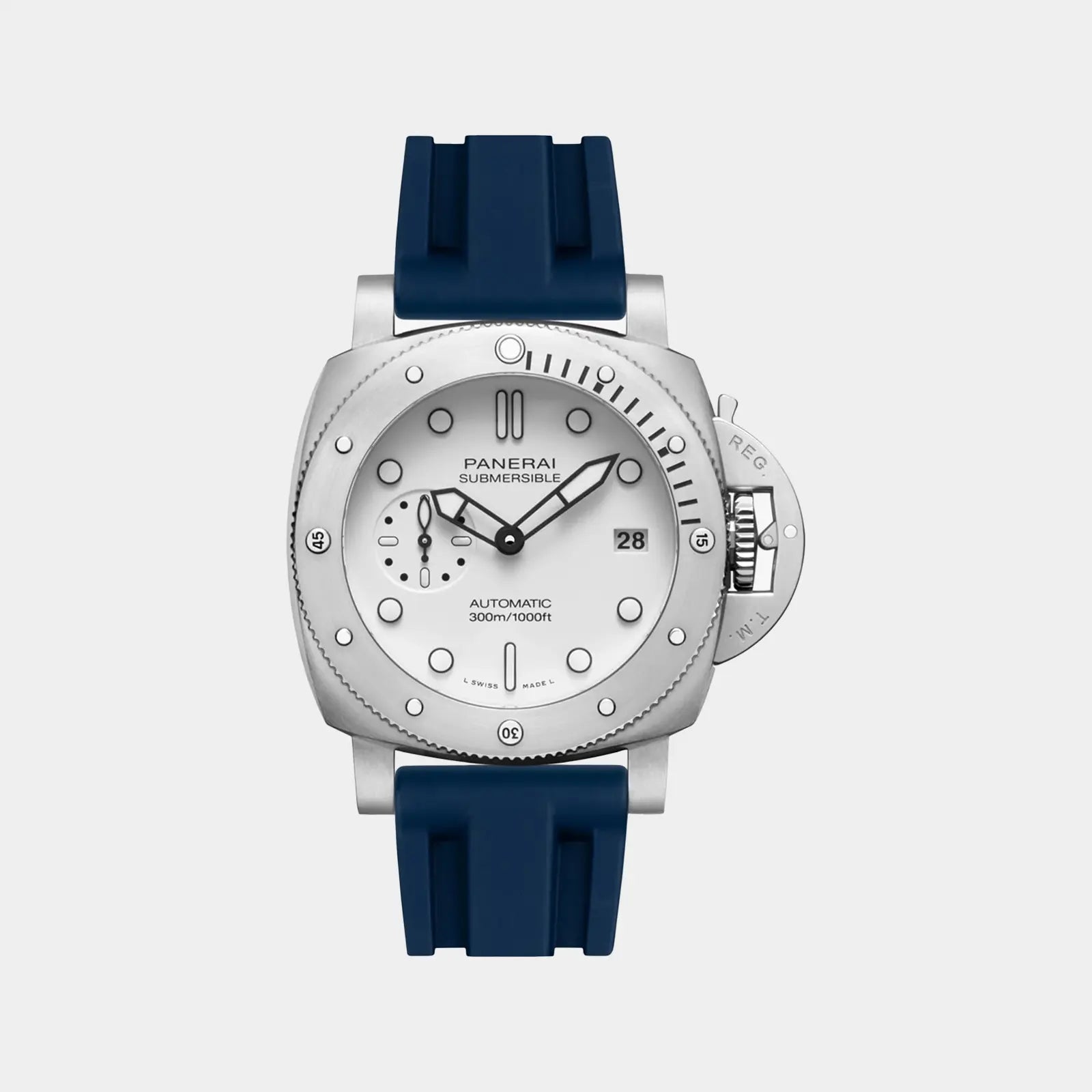 FKM Rubber Strap For Panerai Submersible 44 -  Navy Blue