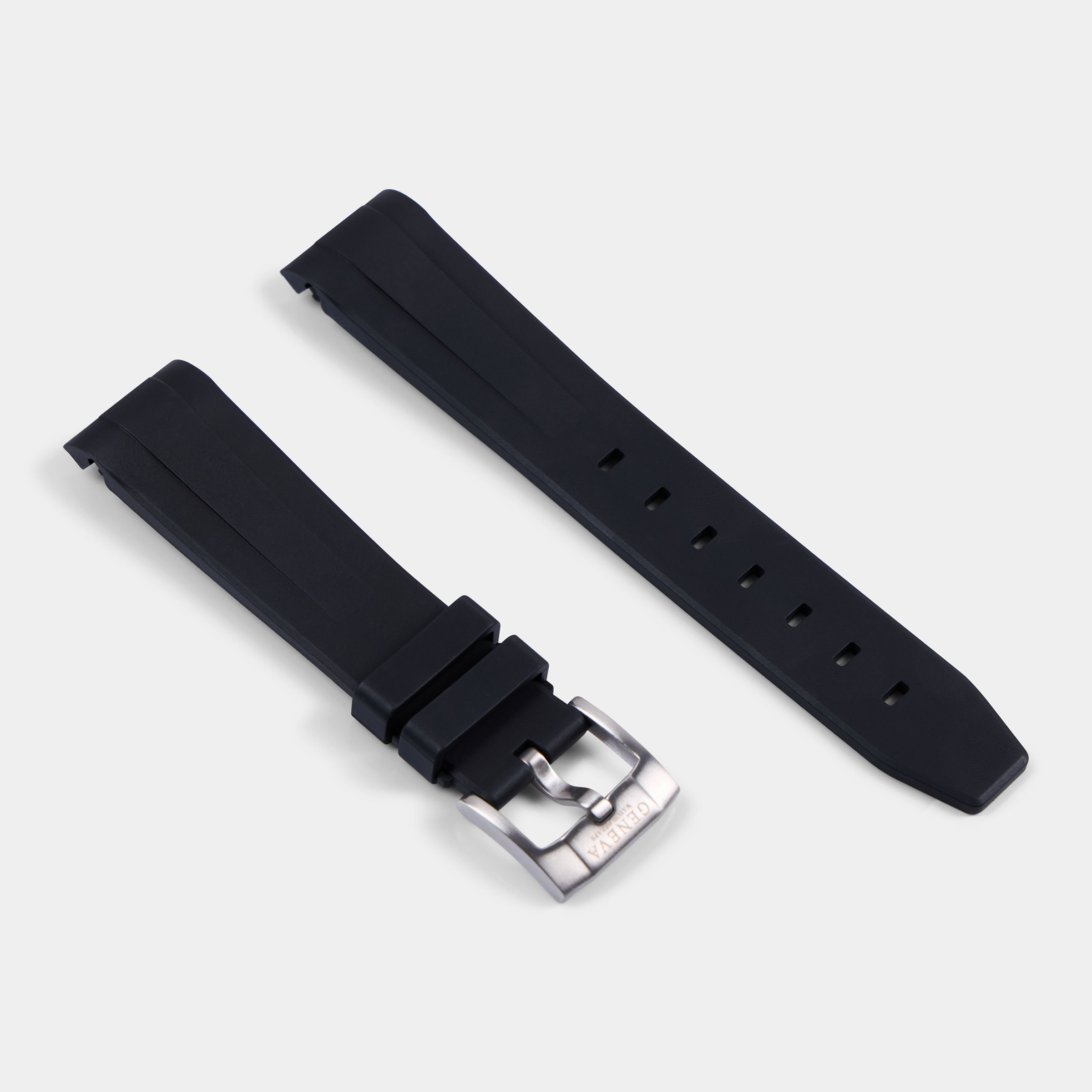 FKM Rubber Strap for Rolex Datejust 36 (GWS Buckle Fitment) - Black