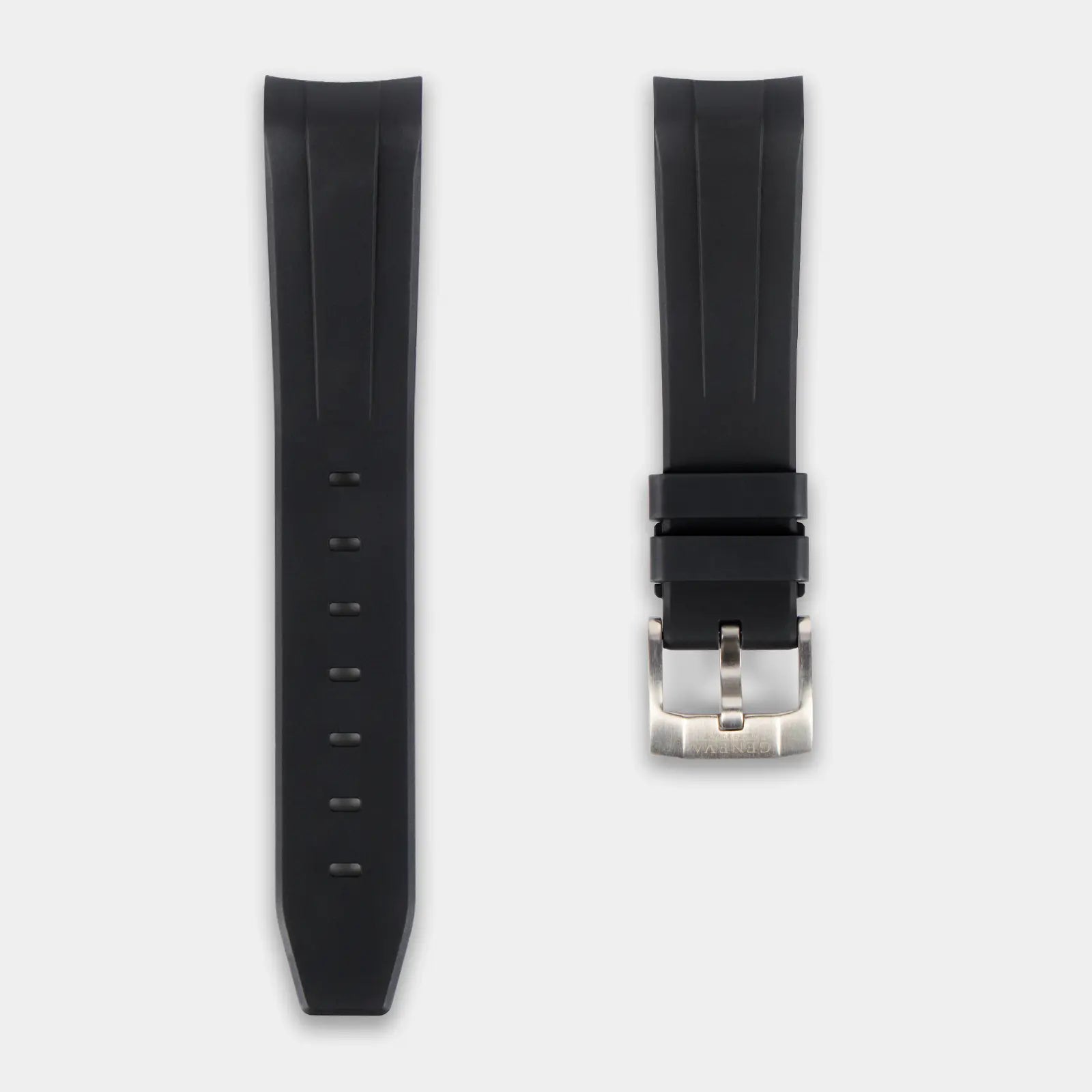 FKM Rubber Strap For Rolex Daytona On Bracelet (GWS Buckle Fitment) - Black