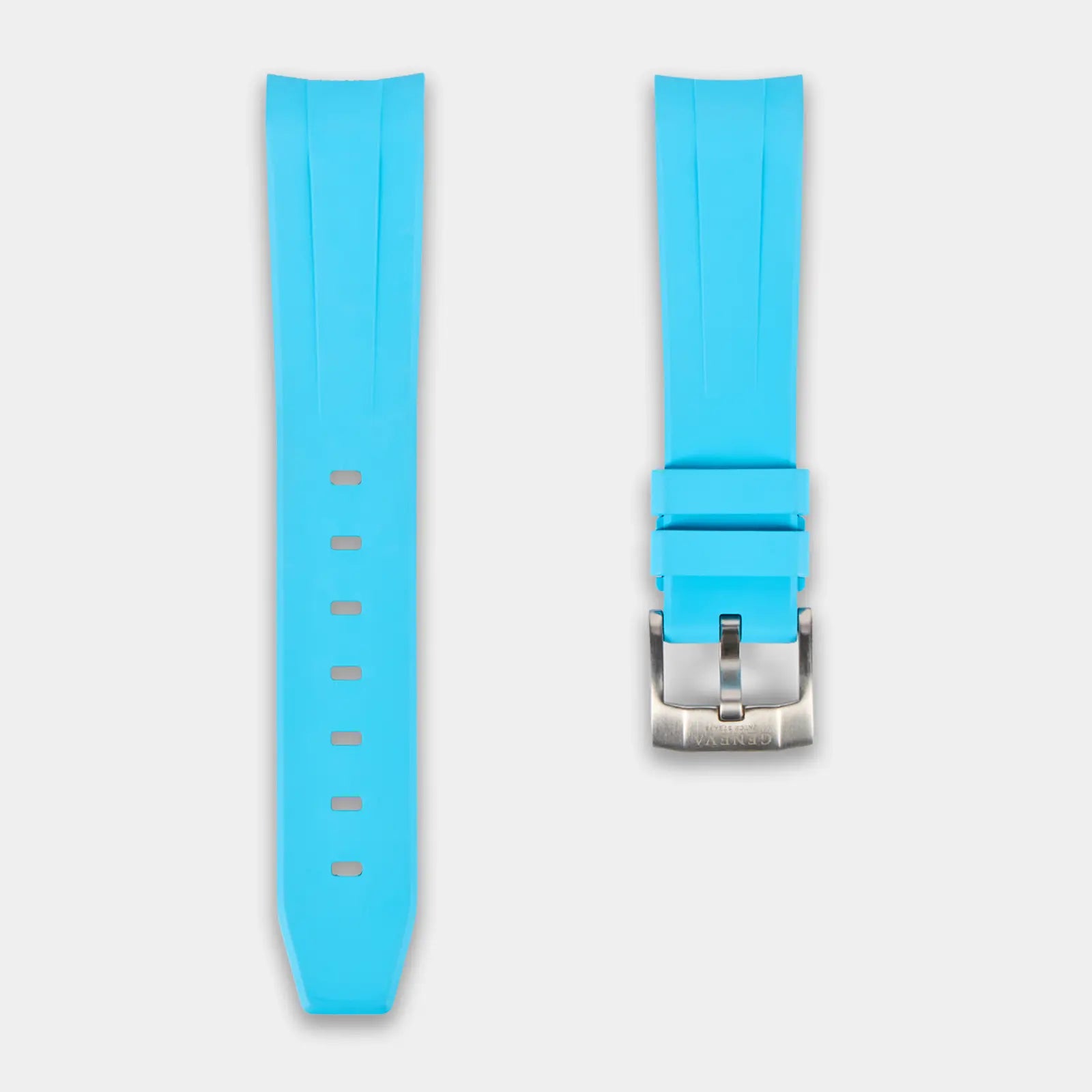 FKM Rubber Strap For Rolex Daytona On Bracelet (GWS Buckle Fitment) - Miami Blue
