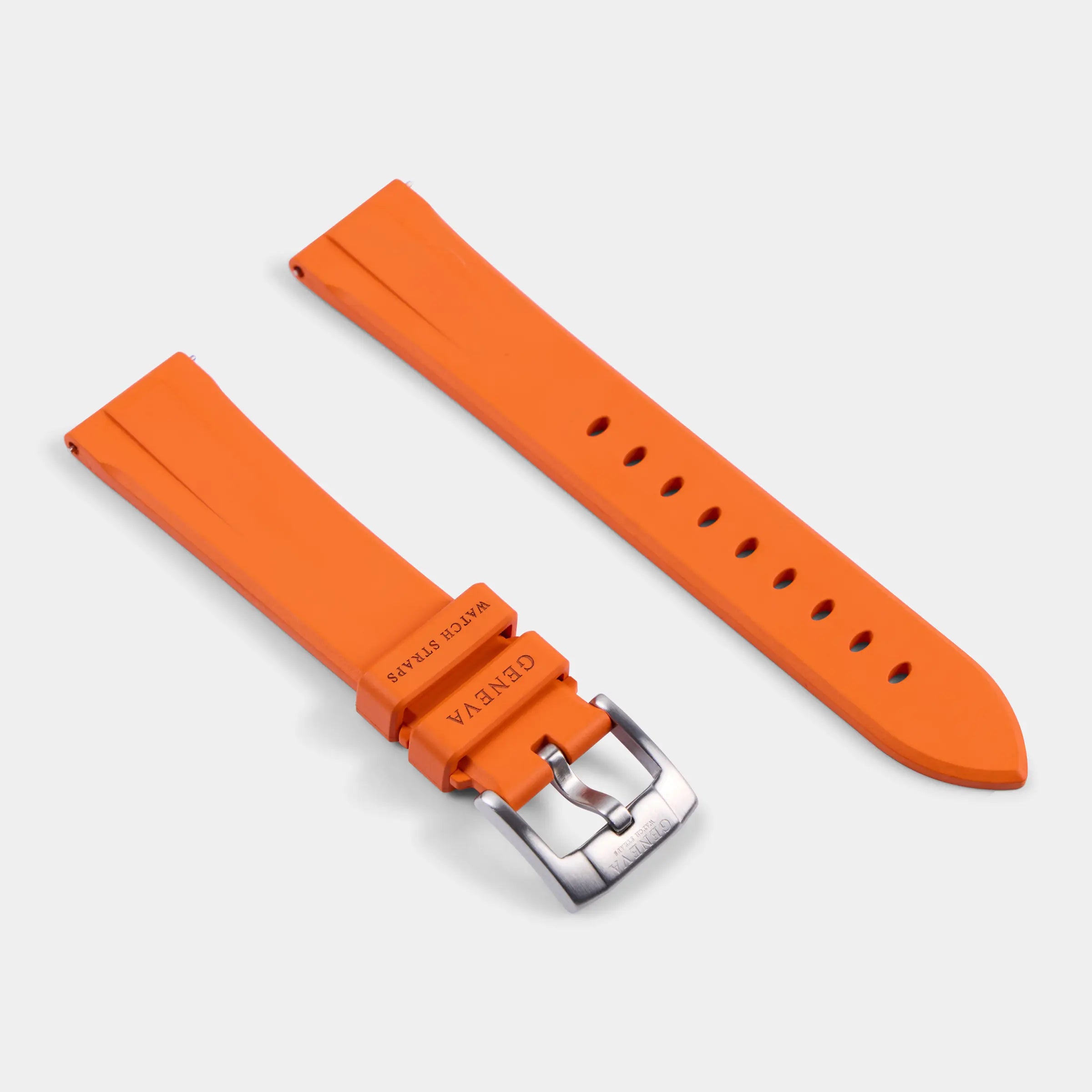 FKM Rubber Universal Strap For Rolex Daytona - Orange Geneva Watch Straps