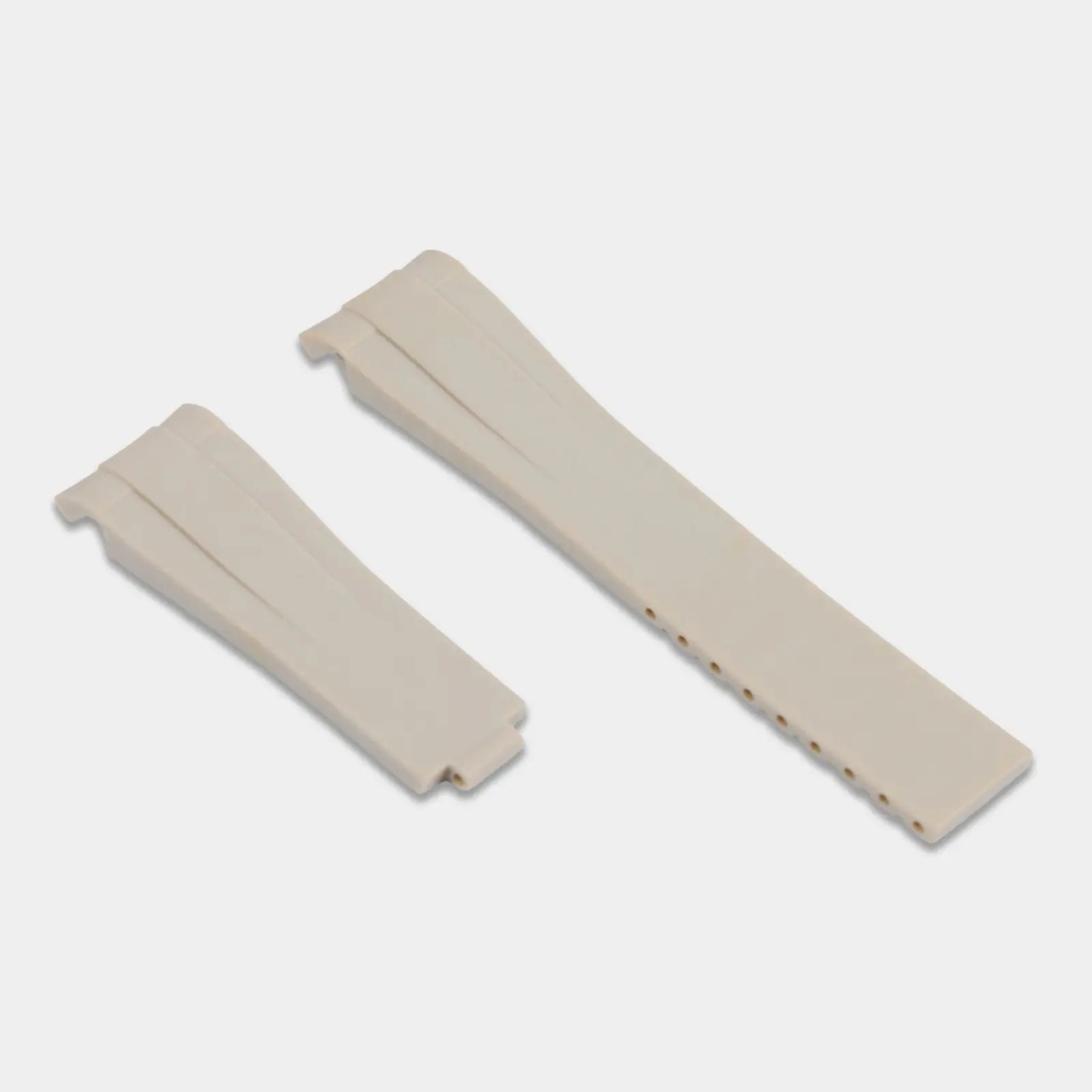 Rubber Strap For Rolex Explorer II (Rolex Clasp Fitment) - Beige Geneva Watch Straps