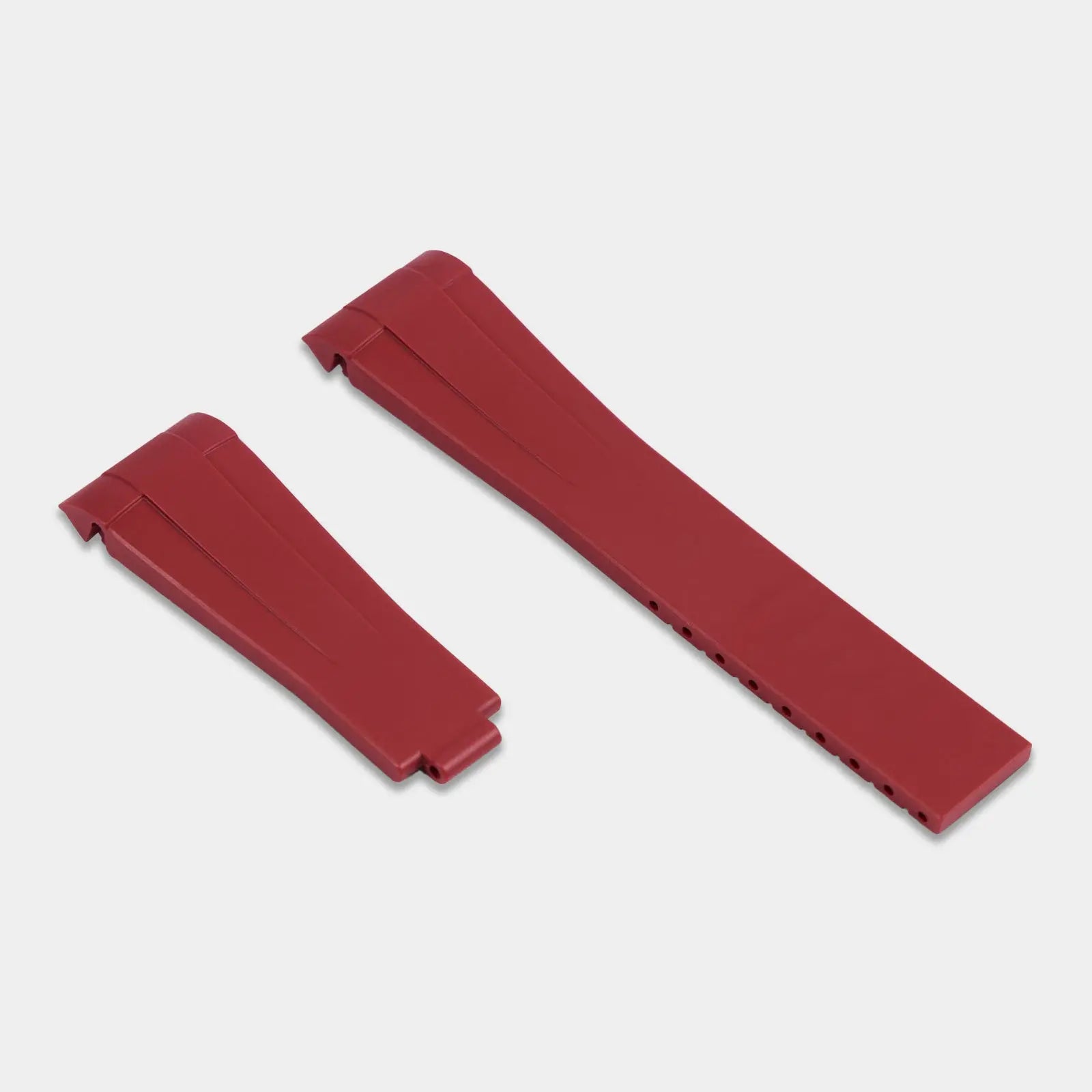 Rubber Strap For Rolex Explorer II (Rolex Clasp Fitment) - Burgundy Geneva Watch Straps