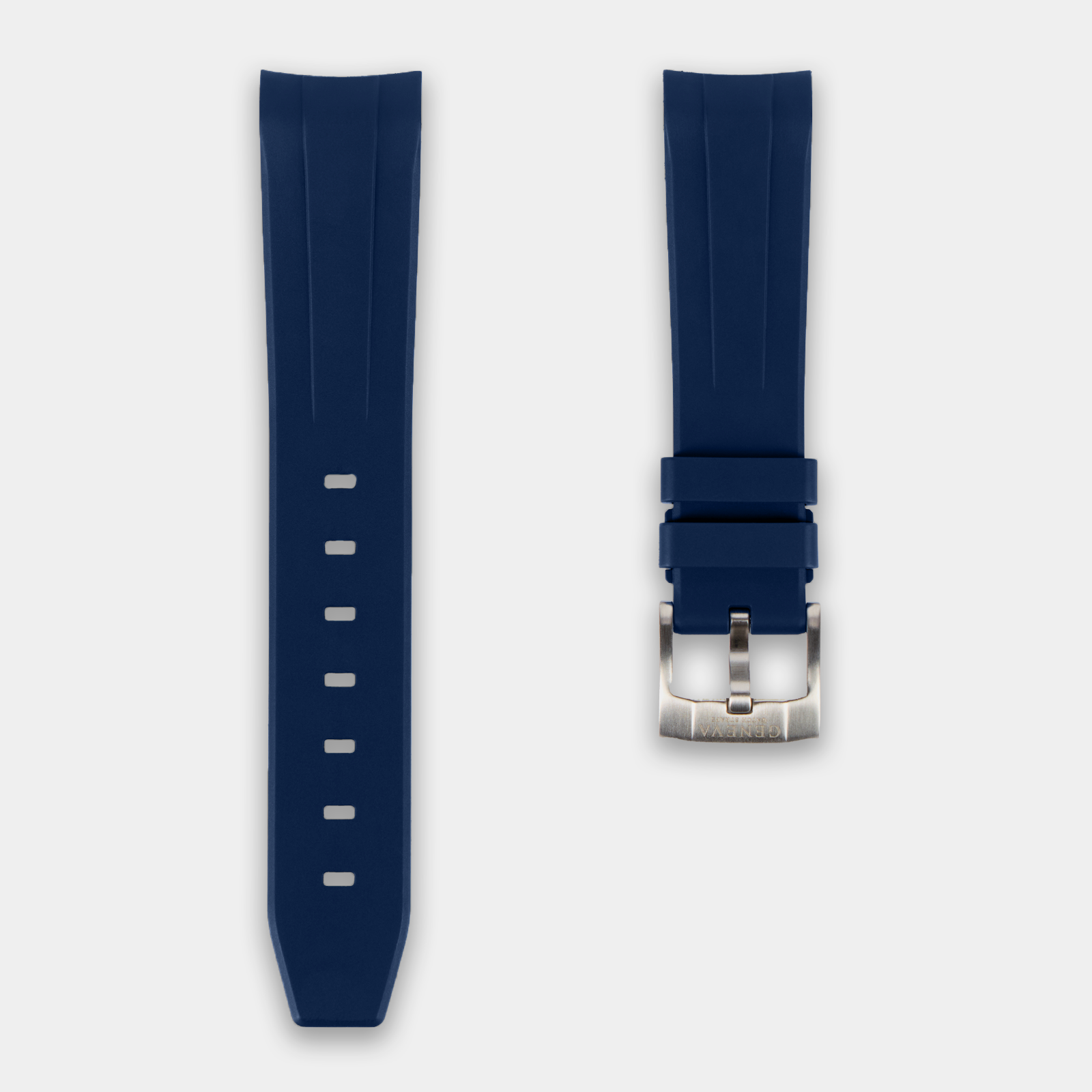FKM Rubber Strap For Rolex Submariner 40 (GWS Buckle Fitment) - Navy Blue
